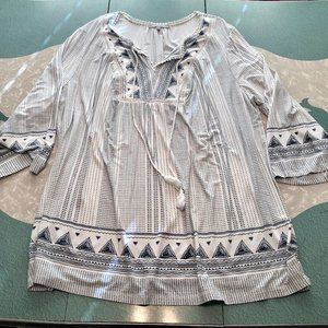 Charmel Tassel Neck Knit Top